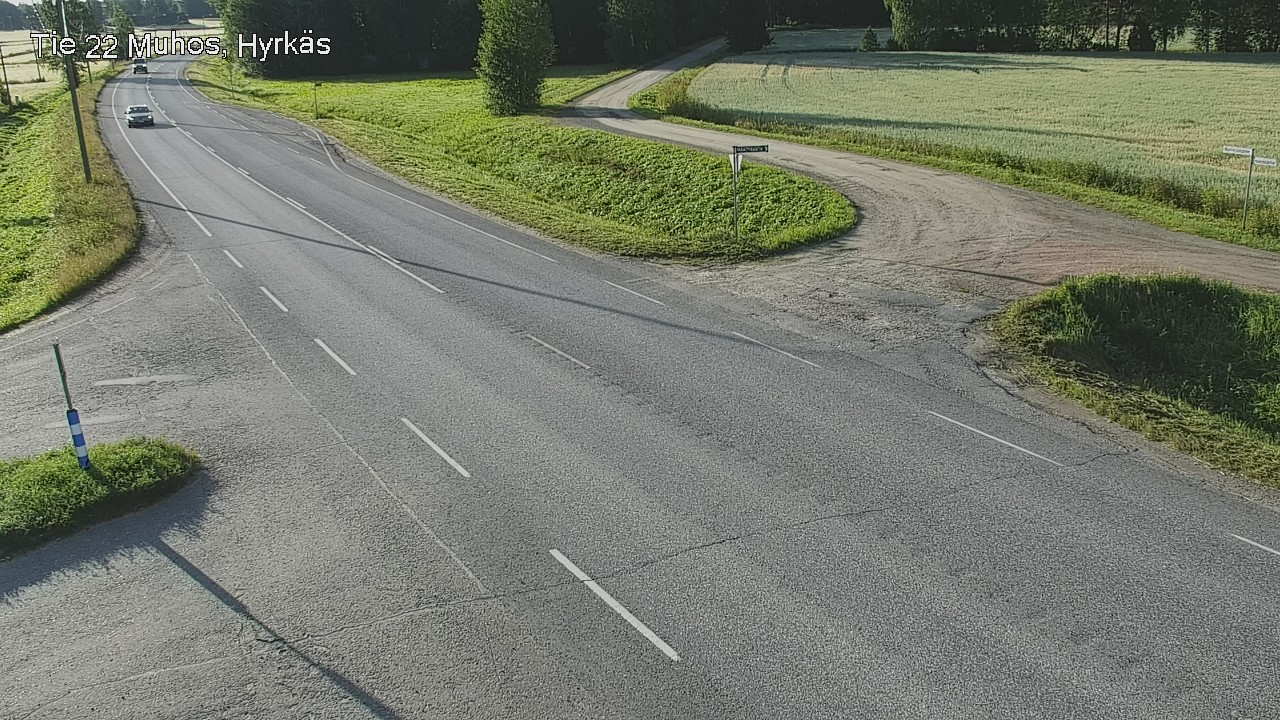 Weather Camera Image Road 22 Muhos, Hyrkäs, Muhos, Pohjois-Pohjanmaa