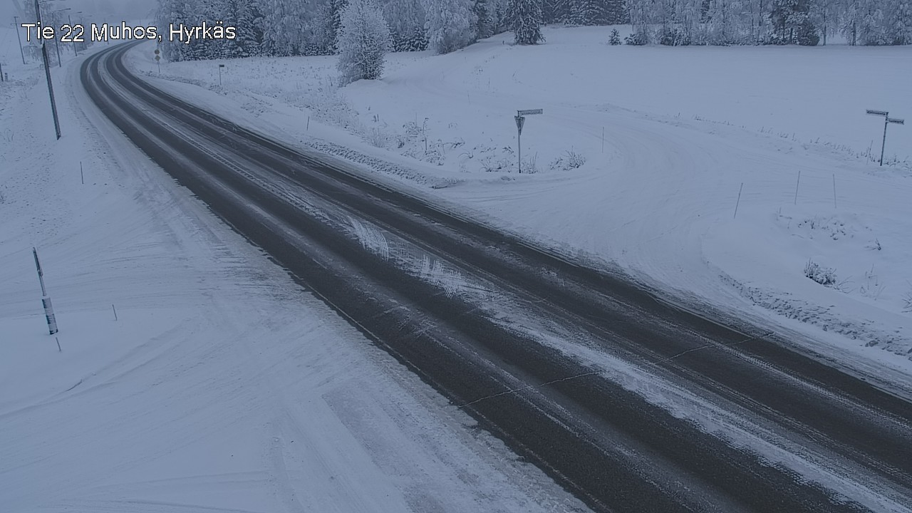 Weather Camera Image Väg 22 Muhos, Hyrkäs, Muhos, Pohjois-Pohjanmaa