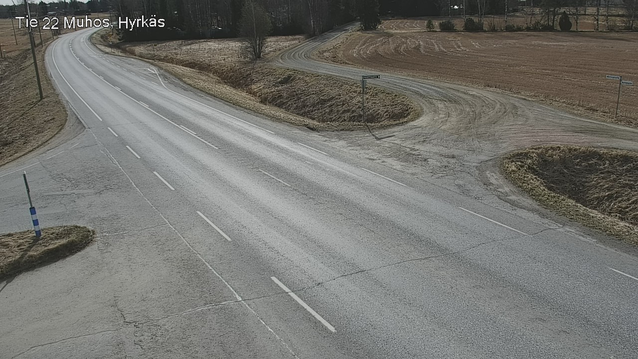 Weather Camera Image Road 22 Muhos, Hyrkäs, Muhos, Pohjois-Pohjanmaa