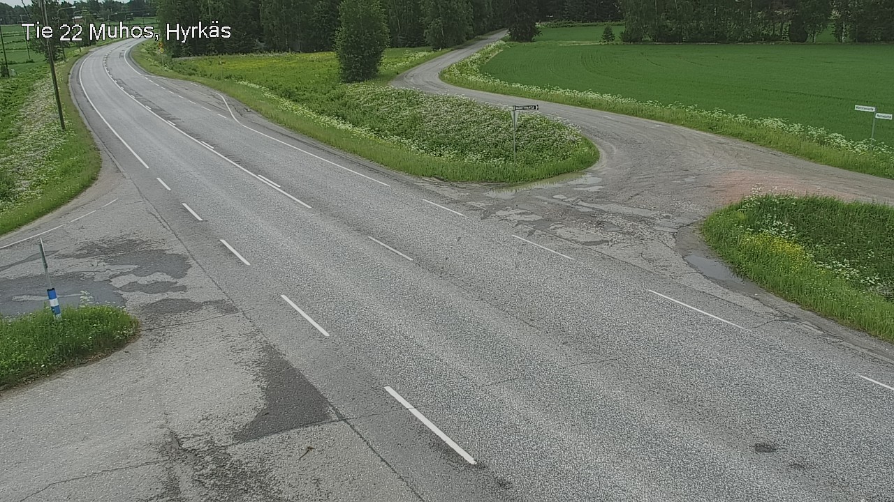 Weather Camera Image Road 22 Muhos, Hyrkäs, Muhos, Pohjois-Pohjanmaa