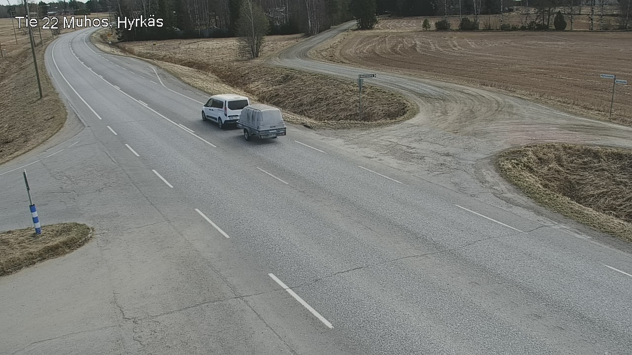 Weather Camera Image Väg 22 Muhos, Hyrkäs, Muhos, Pohjois-Pohjanmaa