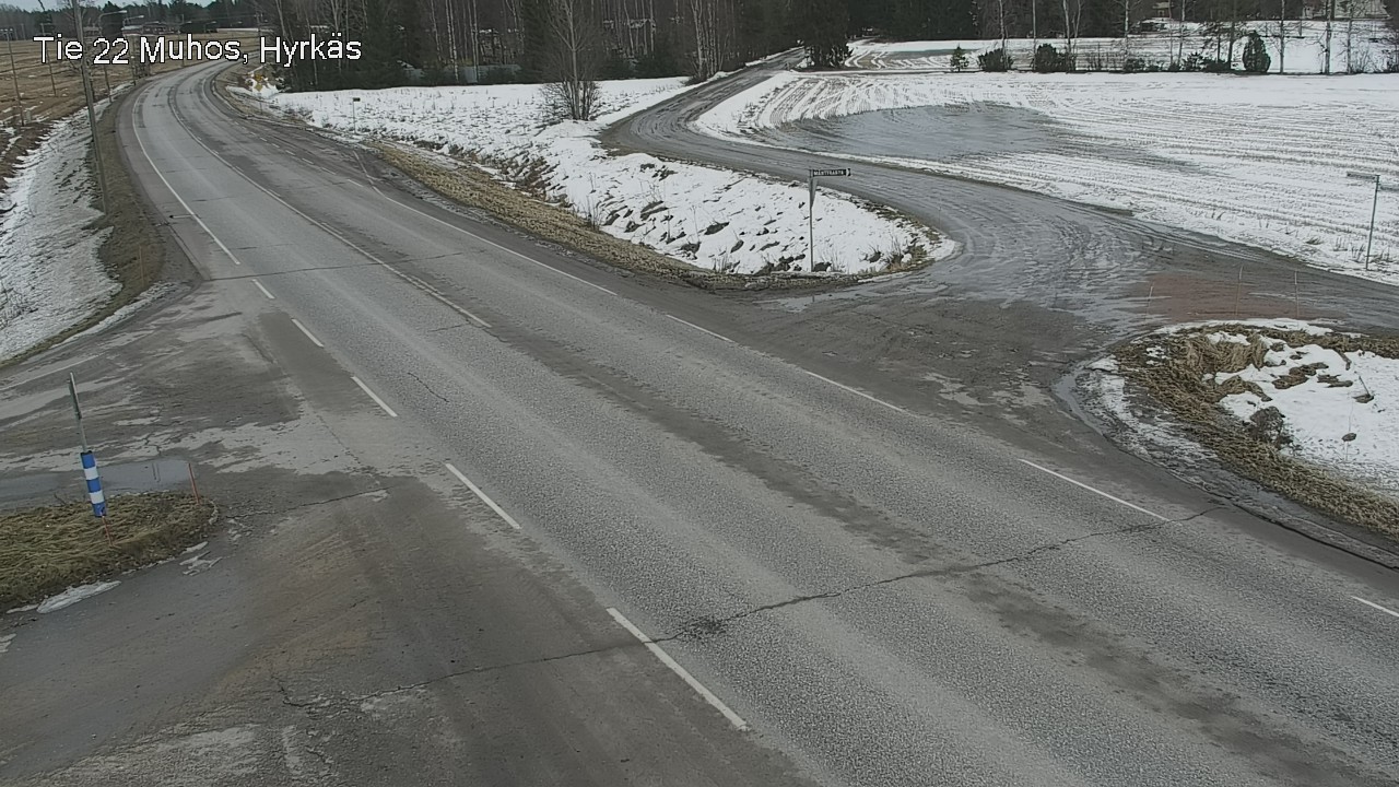 Weather Camera Image Väg 22 Muhos, Hyrkäs, Muhos, Pohjois-Pohjanmaa