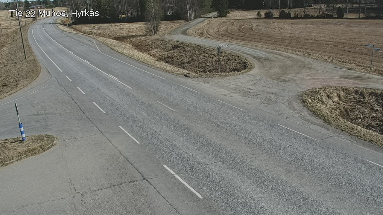 Weather Camera Image Road 22 Muhos, Hyrkäs, Muhos, Pohjois-Pohjanmaa