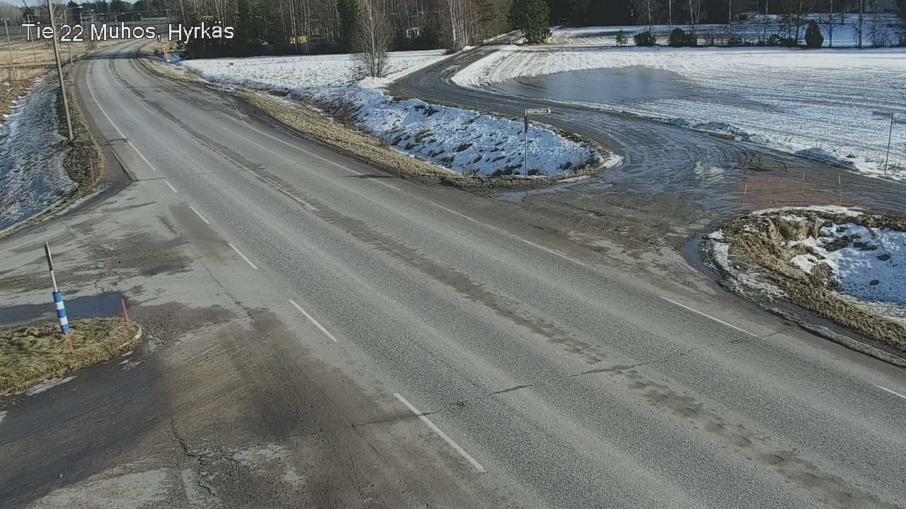 Weather Camera Image Väg 22 Muhos, Hyrkäs, Muhos, Pohjois-Pohjanmaa