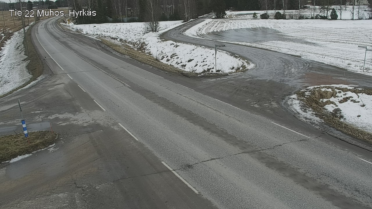Weather Camera Image Väg 22 Muhos, Hyrkäs, Muhos, Pohjois-Pohjanmaa
