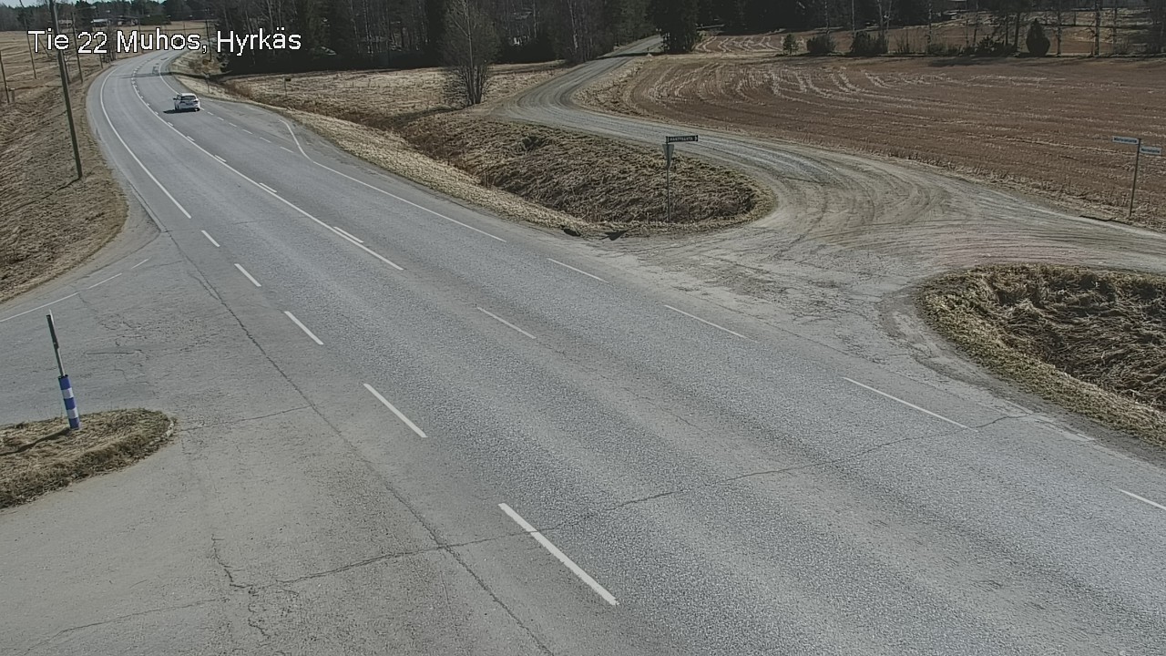 Weather Camera Image Road 22 Muhos, Hyrkäs, Muhos, Pohjois-Pohjanmaa
