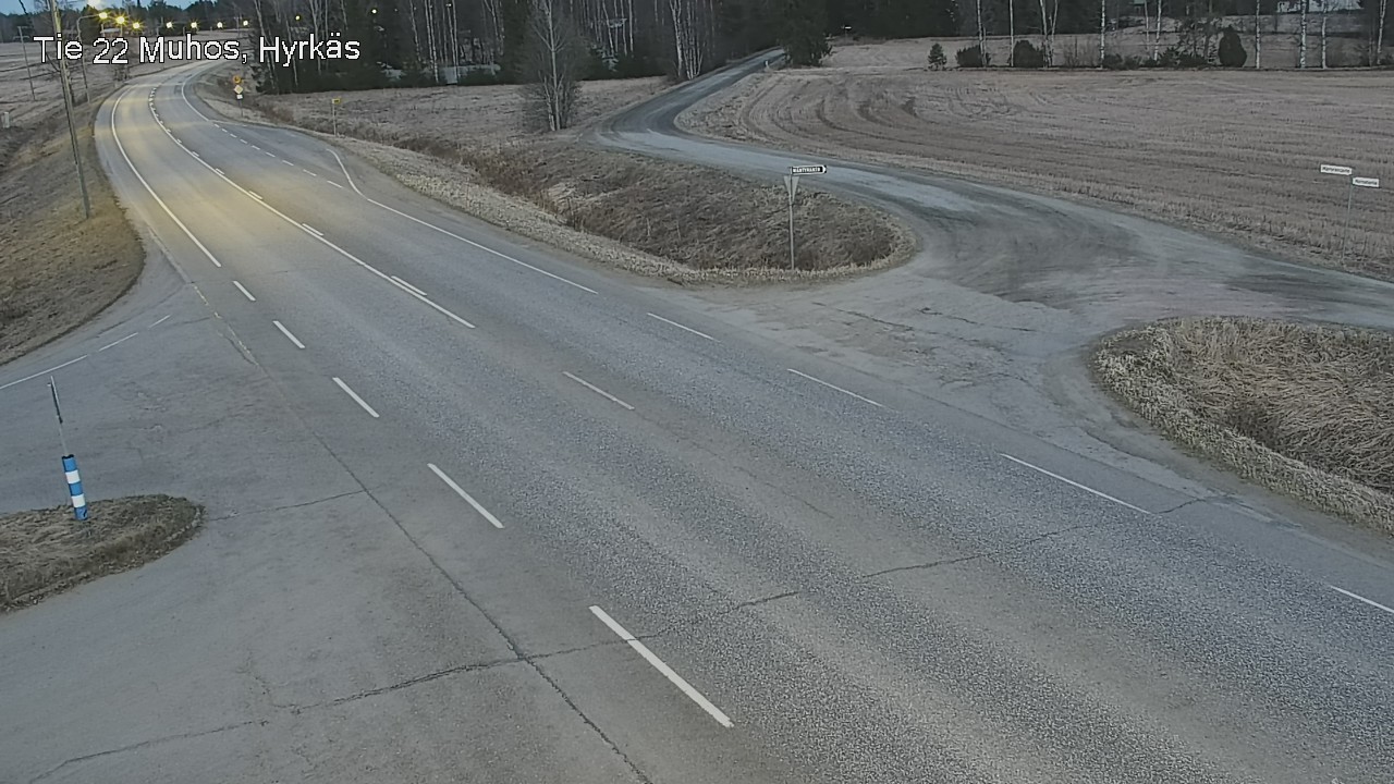 Weather Camera Image Road 22 Muhos, Hyrkäs, Muhos, Pohjois-Pohjanmaa