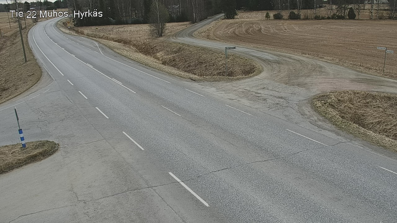 Weather Camera Image Väg 22 Muhos, Hyrkäs, Muhos, Pohjois-Pohjanmaa