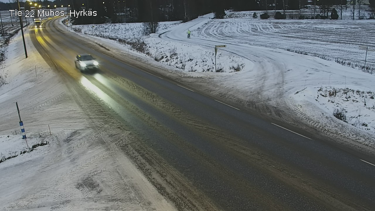 Weather Camera Image Road 22 Muhos, Hyrkäs, Muhos, Pohjois-Pohjanmaa