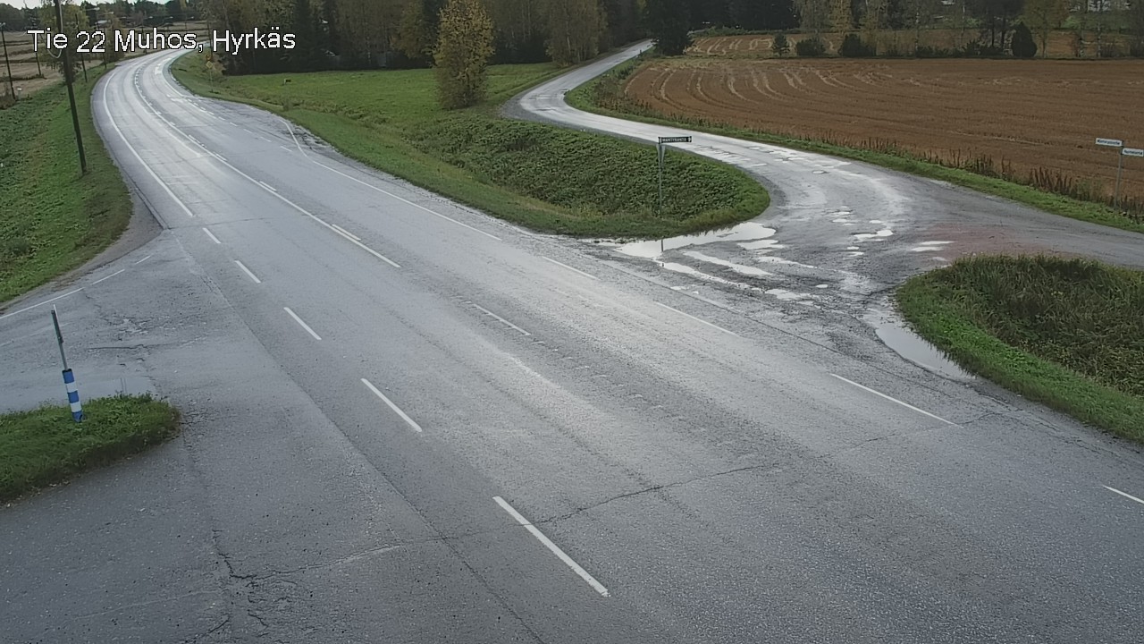 Weather Camera Image Road 22 Muhos, Hyrkäs, Muhos, Pohjois-Pohjanmaa