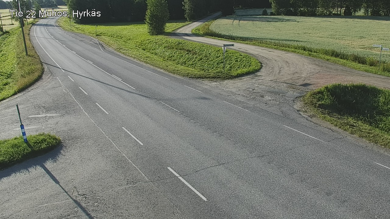 Weather Camera Image Road 22 Muhos, Hyrkäs, Muhos, Pohjois-Pohjanmaa