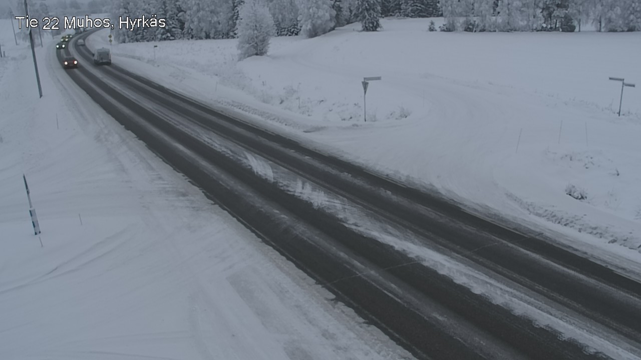 Weather Camera Image Väg 22 Muhos, Hyrkäs, Muhos, Pohjois-Pohjanmaa