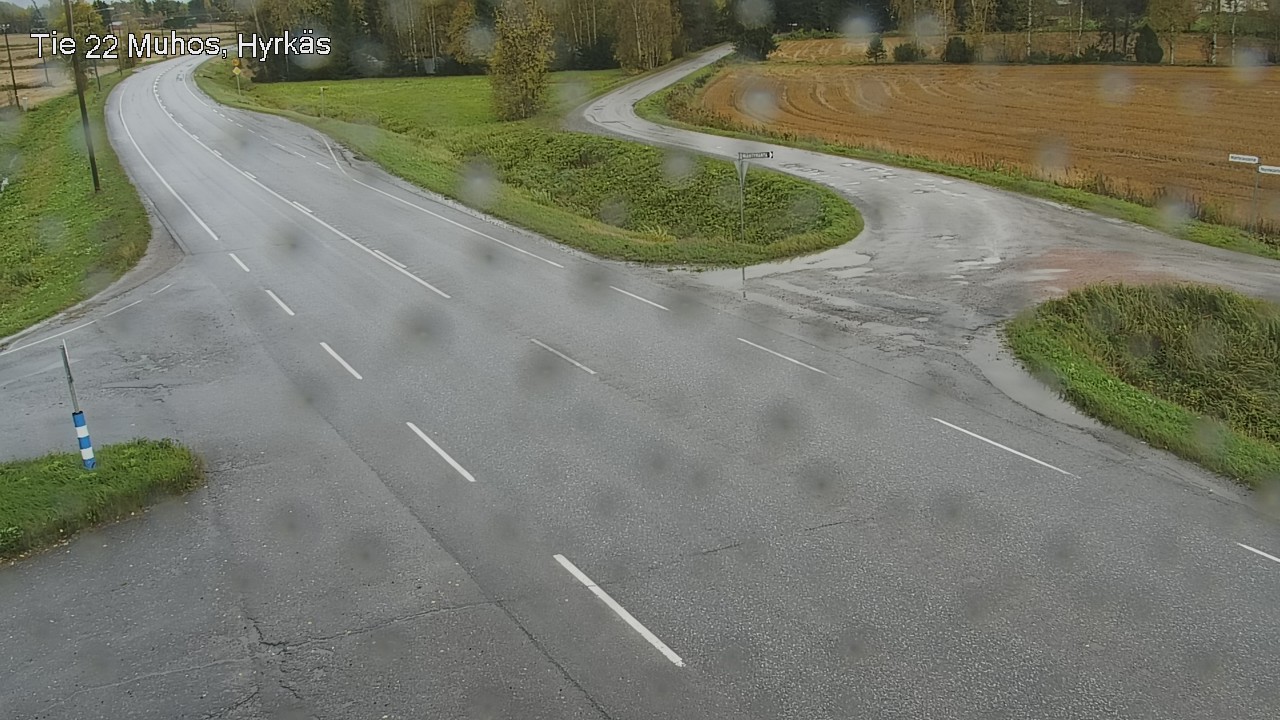 Weather Camera Image Väg 22 Muhos, Hyrkäs, Muhos, Pohjois-Pohjanmaa