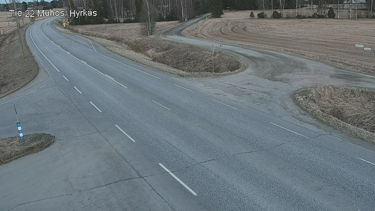 Weather Camera Image Road 22 Muhos, Hyrkäs, Muhos, Pohjois-Pohjanmaa