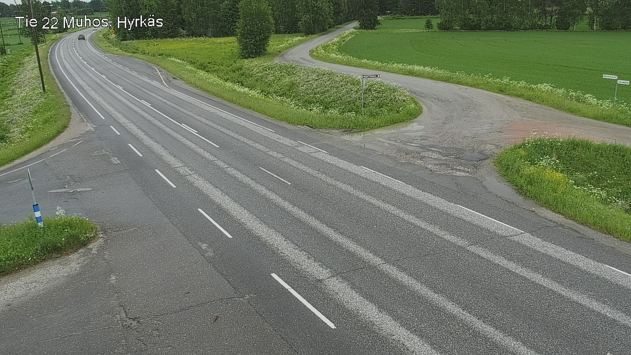 Weather Camera Image Road 22 Muhos, Hyrkäs, Muhos, Pohjois-Pohjanmaa
