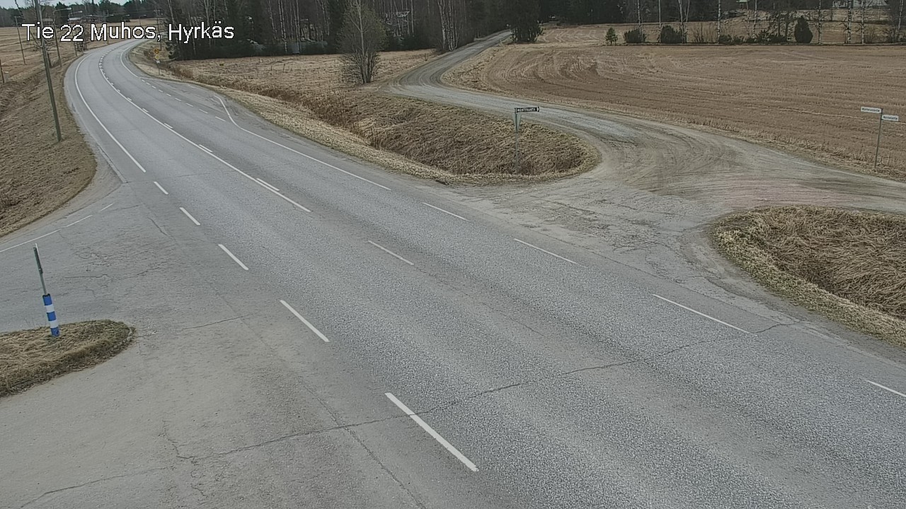 Weather Camera Image Väg 22 Muhos, Hyrkäs, Muhos, Pohjois-Pohjanmaa