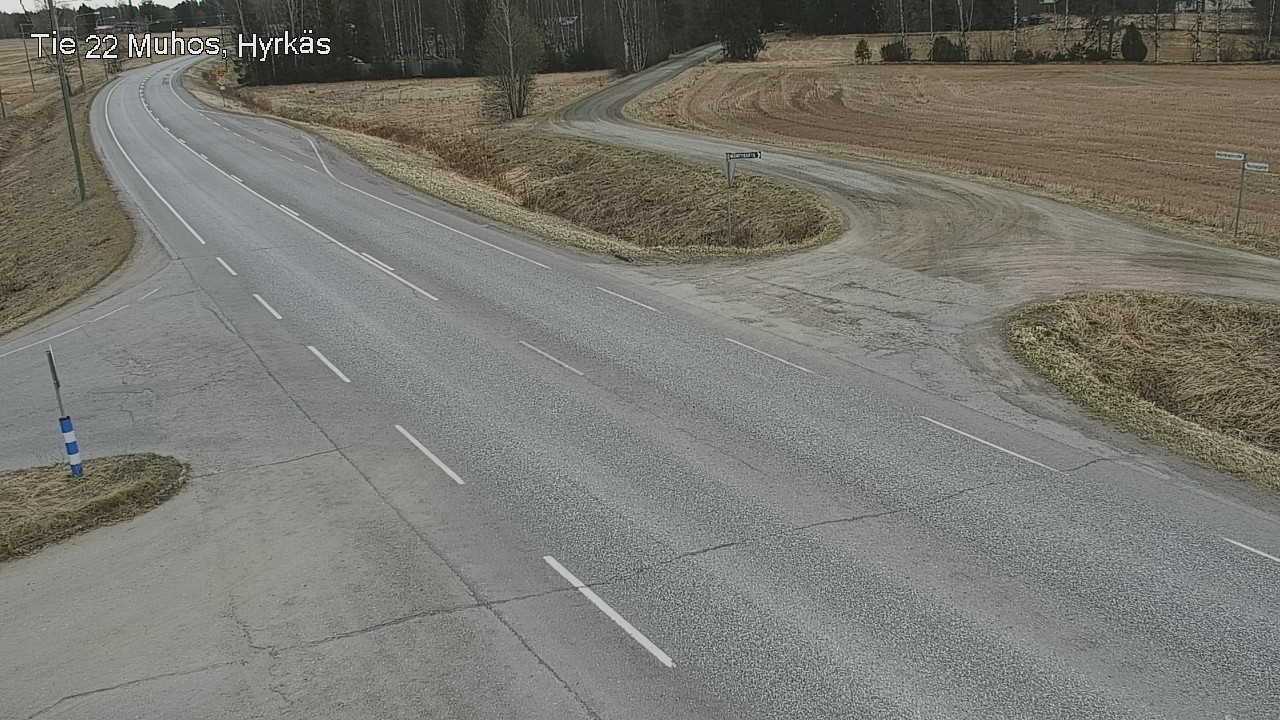 Weather Camera Image Väg 22 Muhos, Hyrkäs, Muhos, Pohjois-Pohjanmaa
