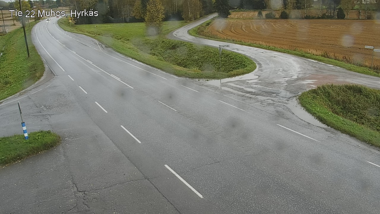 Weather Camera Image Väg 22 Muhos, Hyrkäs, Muhos, Pohjois-Pohjanmaa