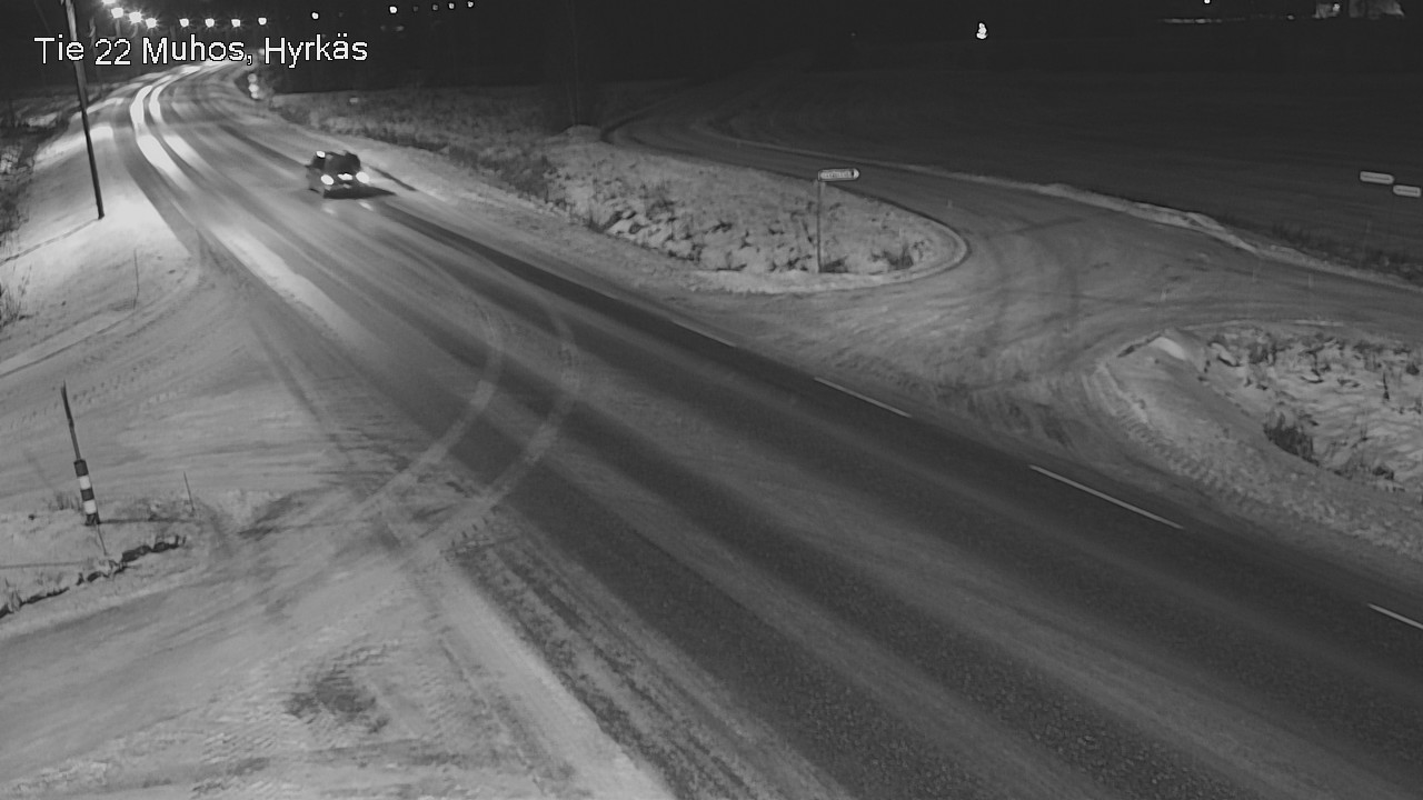 Weather Camera Image Väg 22 Muhos, Hyrkäs, Muhos, Pohjois-Pohjanmaa