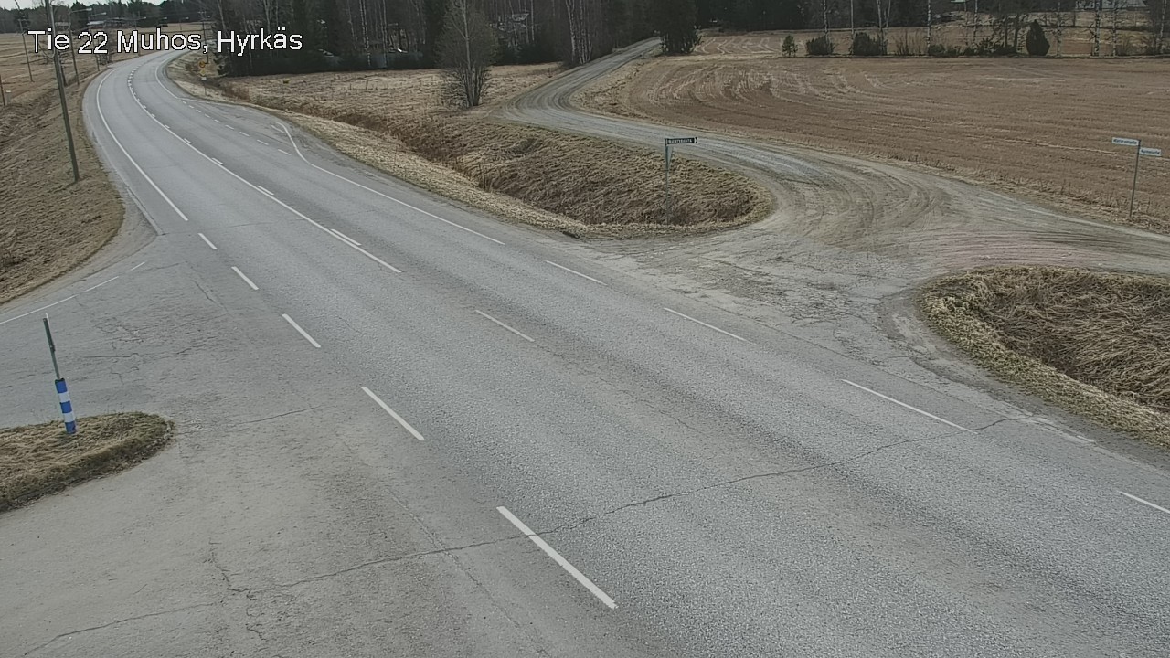 Weather Camera Image Road 22 Muhos, Hyrkäs, Muhos, Pohjois-Pohjanmaa