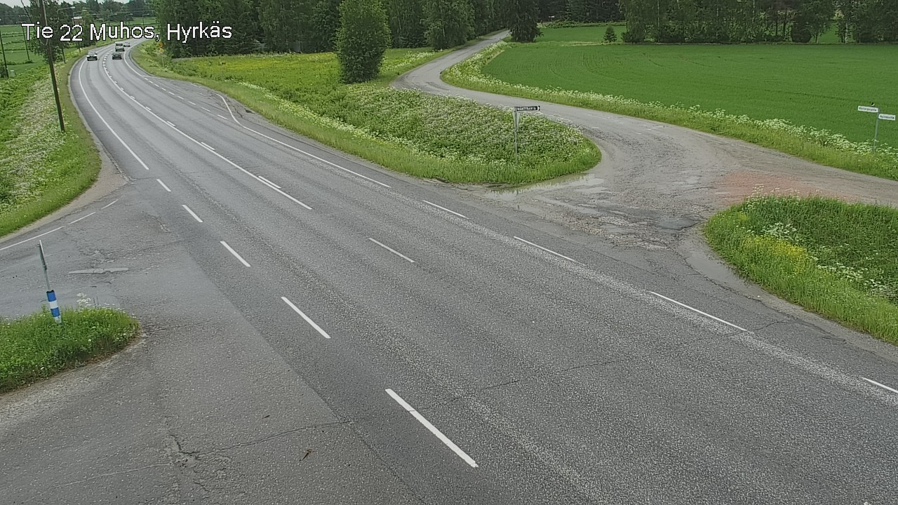 Weather Camera Image Road 22 Muhos, Hyrkäs, Muhos, Pohjois-Pohjanmaa
