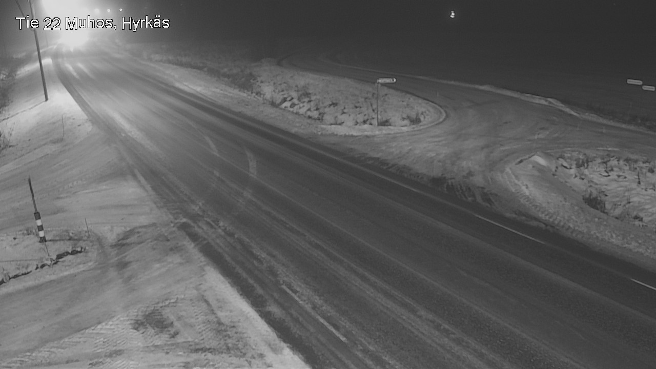 Weather Camera Image Road 22 Muhos, Hyrkäs, Muhos, Pohjois-Pohjanmaa