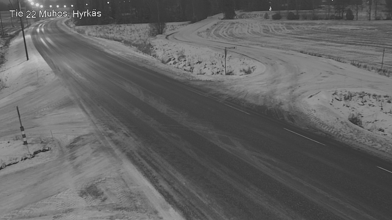 Weather Camera Image Road 22 Muhos, Hyrkäs, Muhos, Pohjois-Pohjanmaa
