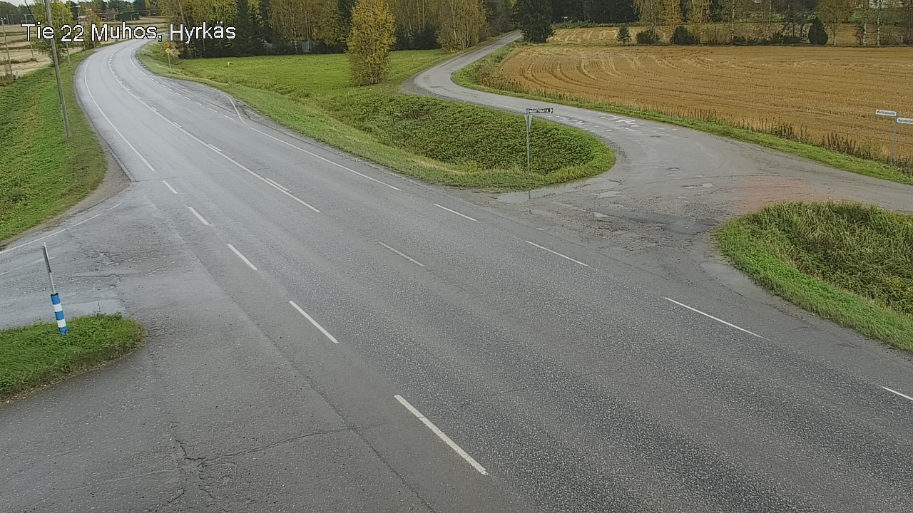 Weather Camera Image Road 22 Muhos, Hyrkäs, Muhos, Pohjois-Pohjanmaa