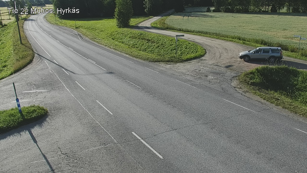 Weather Camera Image Road 22 Muhos, Hyrkäs, Muhos, Pohjois-Pohjanmaa