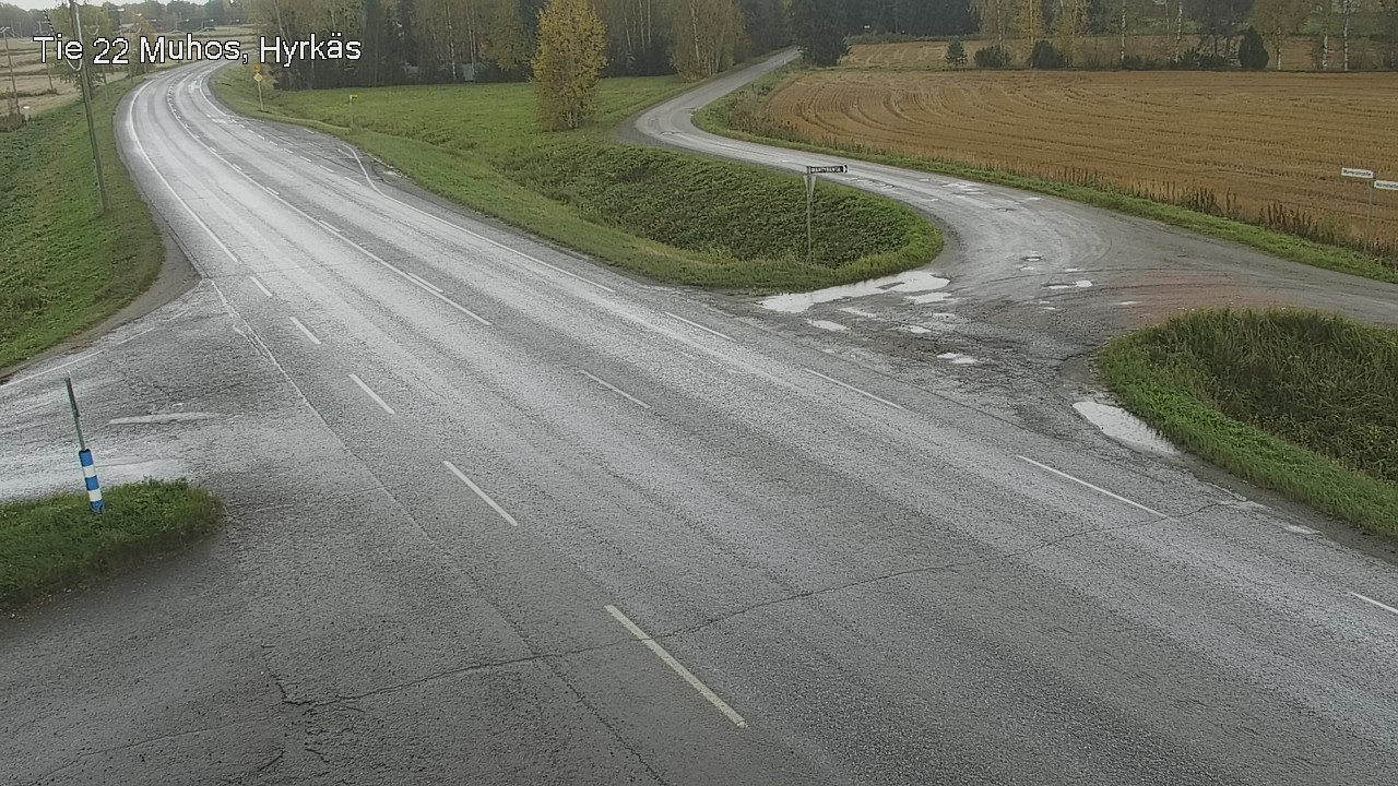 Weather Camera Image Road 22 Muhos, Hyrkäs, Muhos, Pohjois-Pohjanmaa