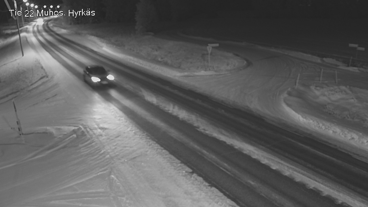 Weather Camera Image Väg 22 Muhos, Hyrkäs, Muhos, Pohjois-Pohjanmaa