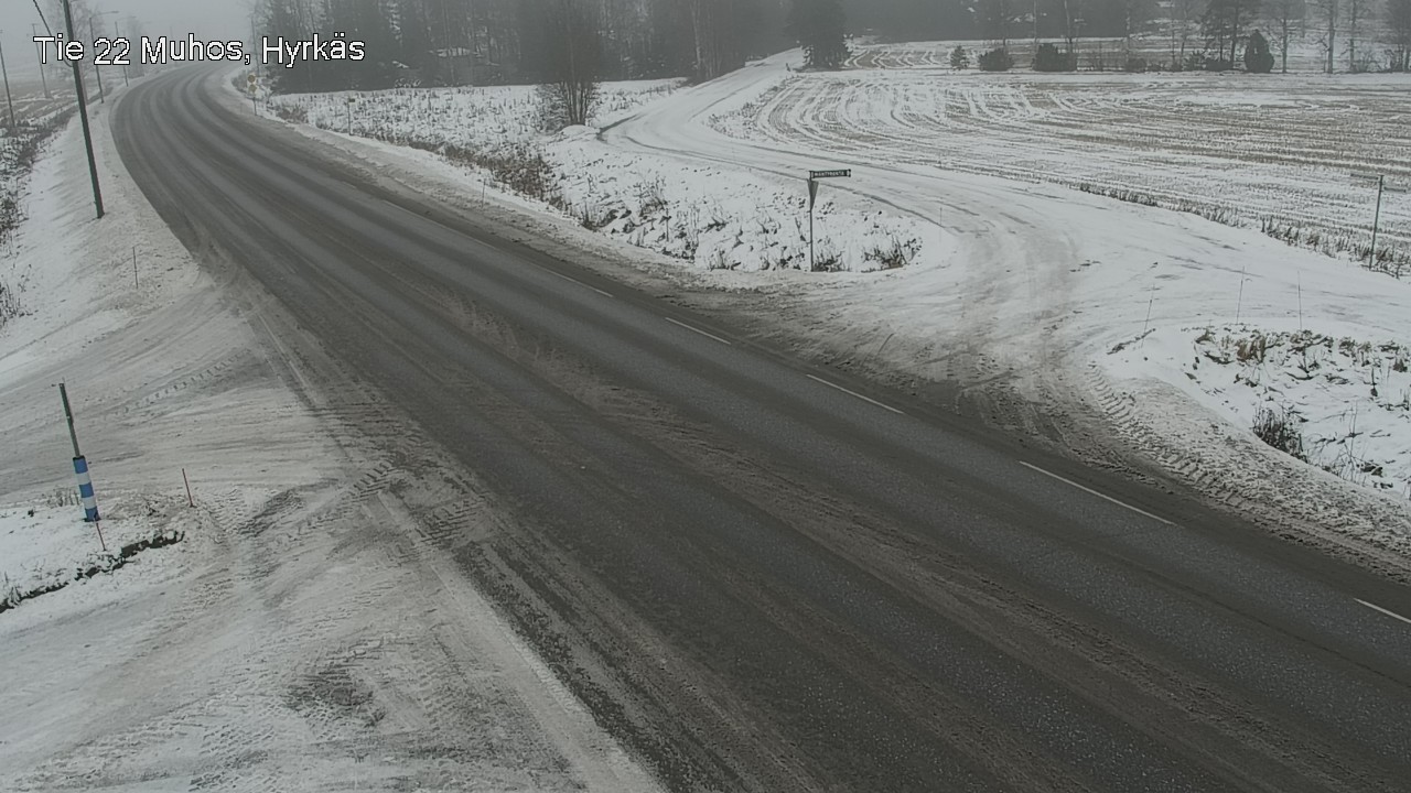 Weather Camera Image Road 22 Muhos, Hyrkäs, Muhos, Pohjois-Pohjanmaa