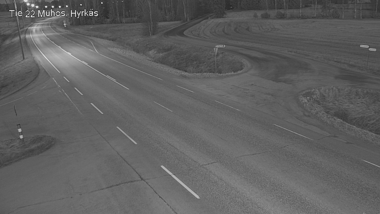 Weather Camera Image Road 22 Muhos, Hyrkäs, Muhos, Pohjois-Pohjanmaa
