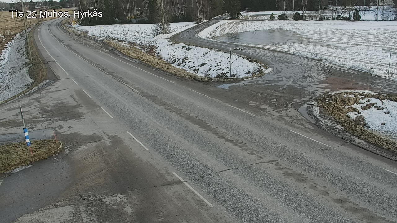 Weather Camera Image Väg 22 Muhos, Hyrkäs, Muhos, Pohjois-Pohjanmaa