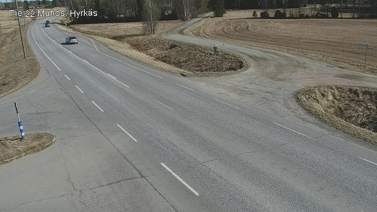 Weather Camera Image Road 22 Muhos, Hyrkäs, Muhos, Pohjois-Pohjanmaa
