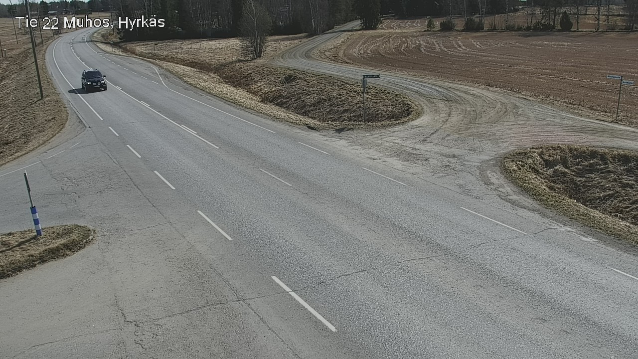 Weather Camera Image Road 22 Muhos, Hyrkäs, Muhos, Pohjois-Pohjanmaa