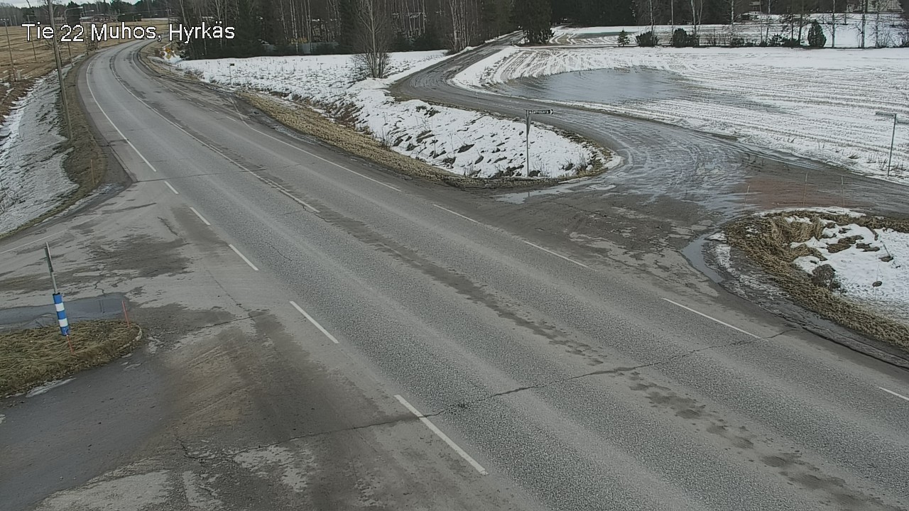 Weather Camera Image Väg 22 Muhos, Hyrkäs, Muhos, Pohjois-Pohjanmaa
