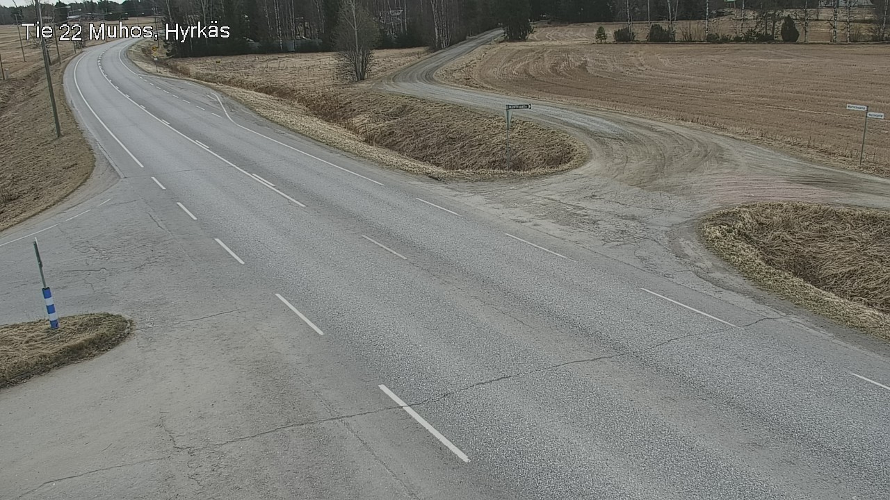 Weather Camera Image Road 22 Muhos, Hyrkäs, Muhos, Pohjois-Pohjanmaa