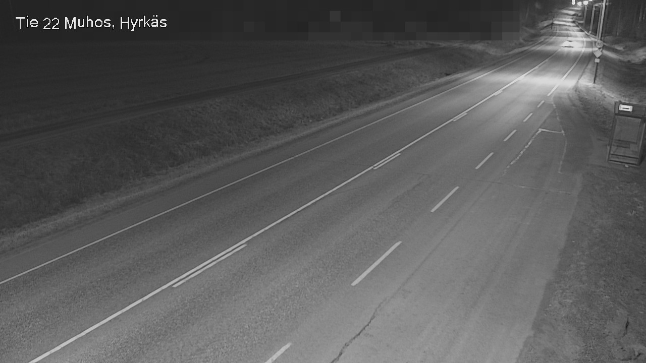 Weather Camera Image Road 22 Muhos, Hyrkäs, Muhos, Pohjois-Pohjanmaa