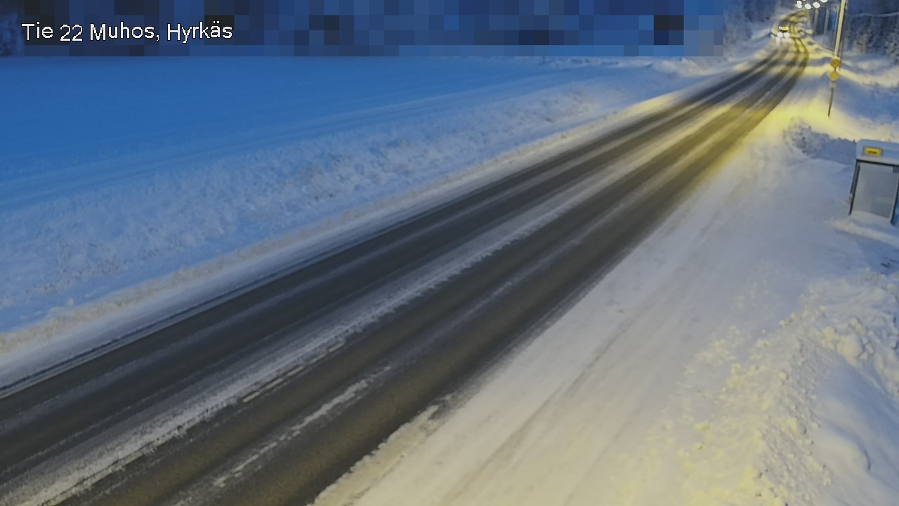 Weather Camera Image Väg 22 Muhos, Hyrkäs, Muhos, Pohjois-Pohjanmaa