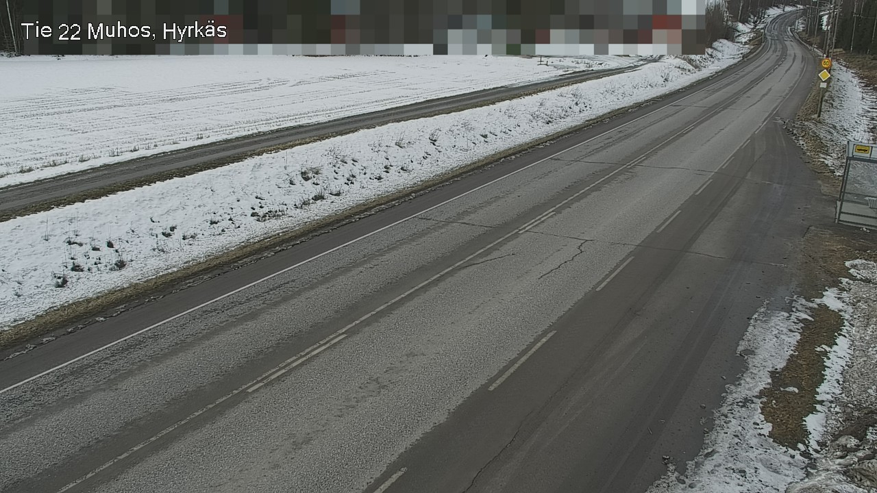Weather Camera Image Väg 22 Muhos, Hyrkäs, Muhos, Pohjois-Pohjanmaa