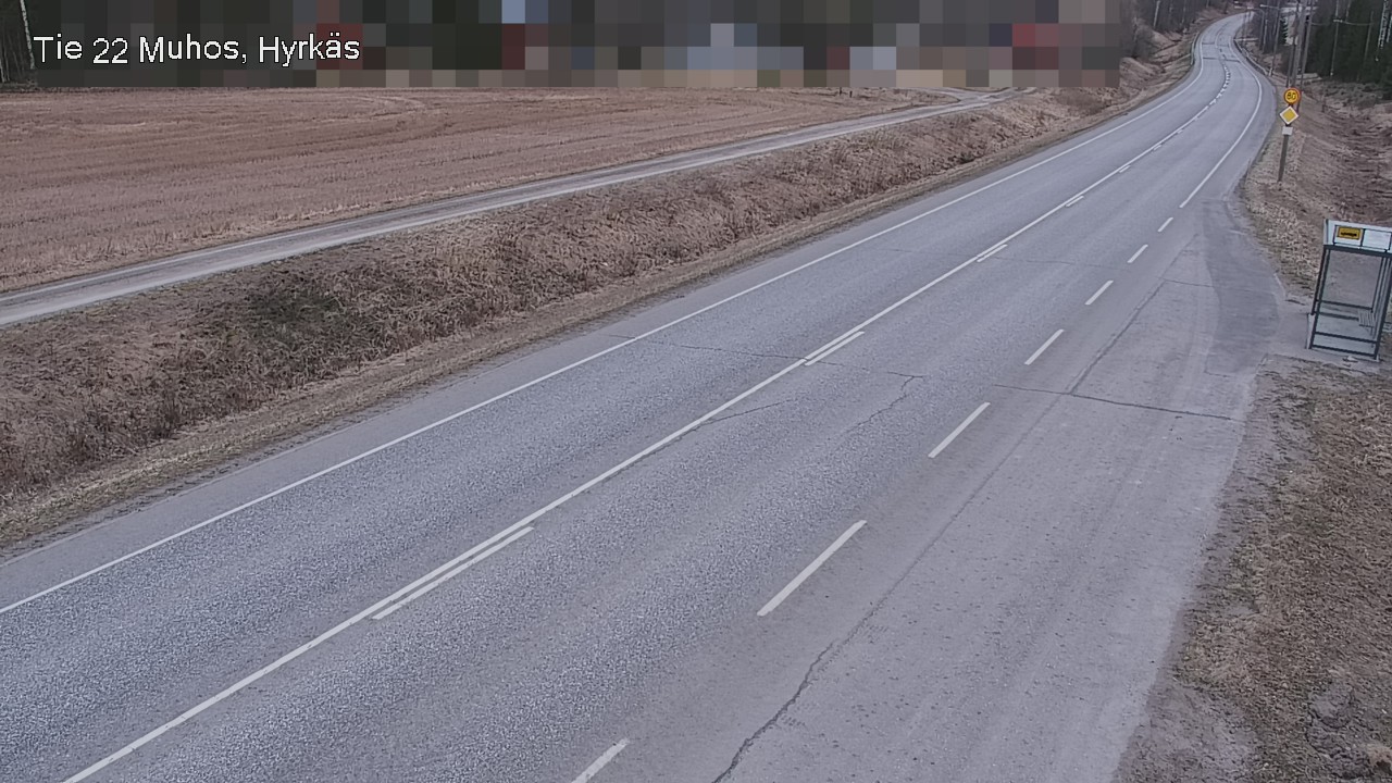 Weather Camera Image Road 22 Muhos, Hyrkäs, Muhos, Pohjois-Pohjanmaa