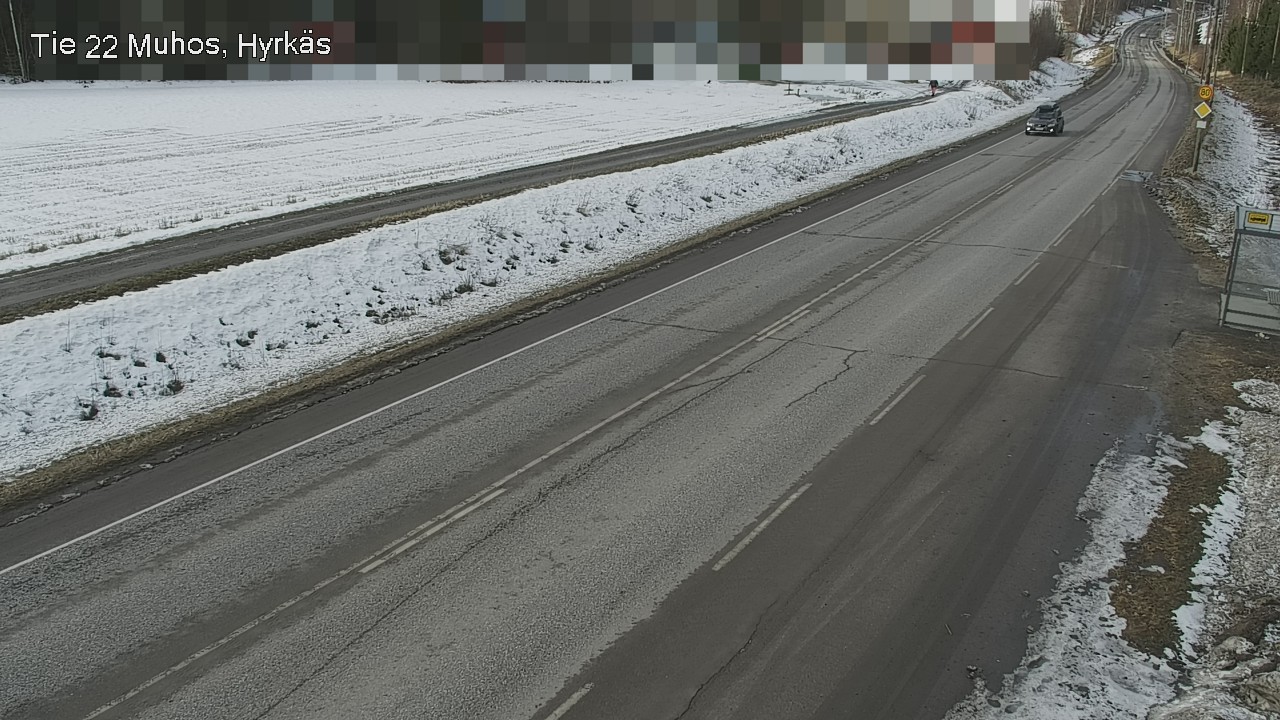 Weather Camera Image Väg 22 Muhos, Hyrkäs, Muhos, Pohjois-Pohjanmaa