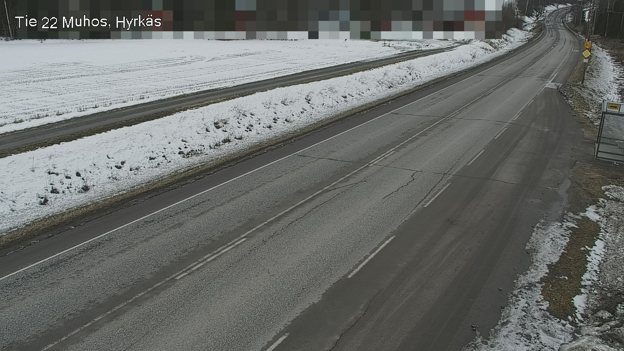 Weather Camera Image Väg 22 Muhos, Hyrkäs, Muhos, Pohjois-Pohjanmaa