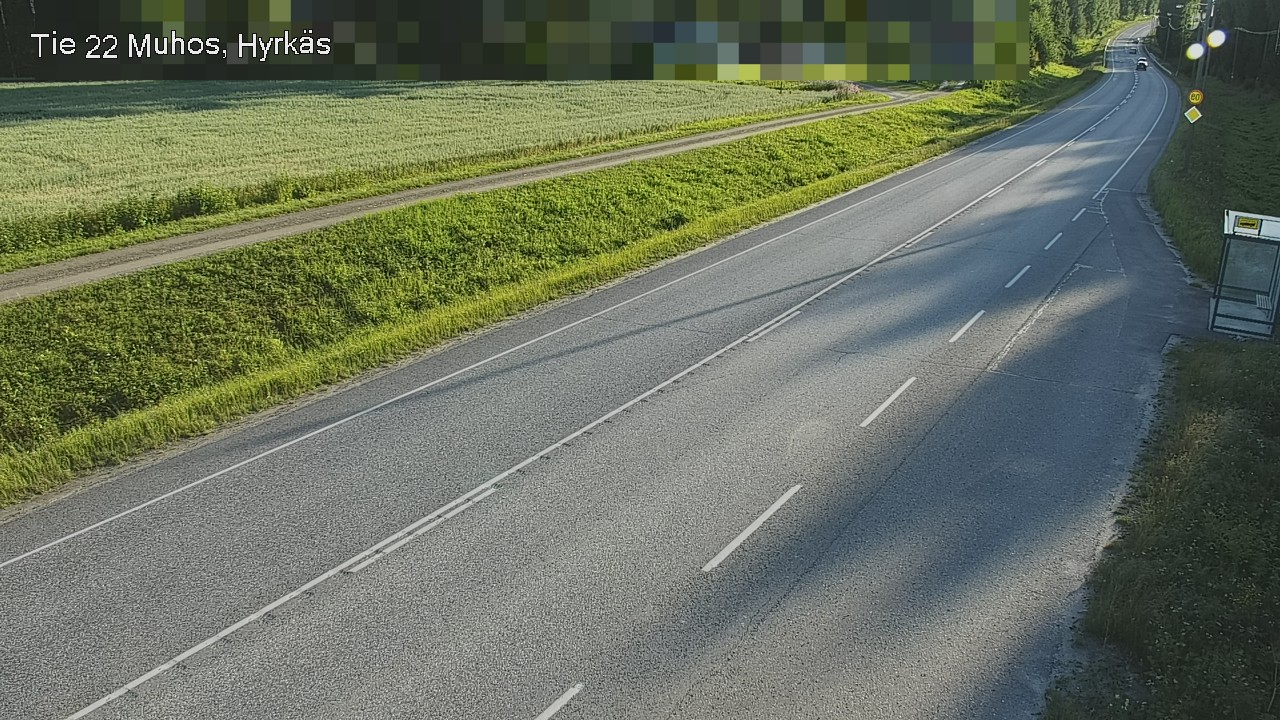 Weather Camera Image Road 22 Muhos, Hyrkäs, Muhos, Pohjois-Pohjanmaa