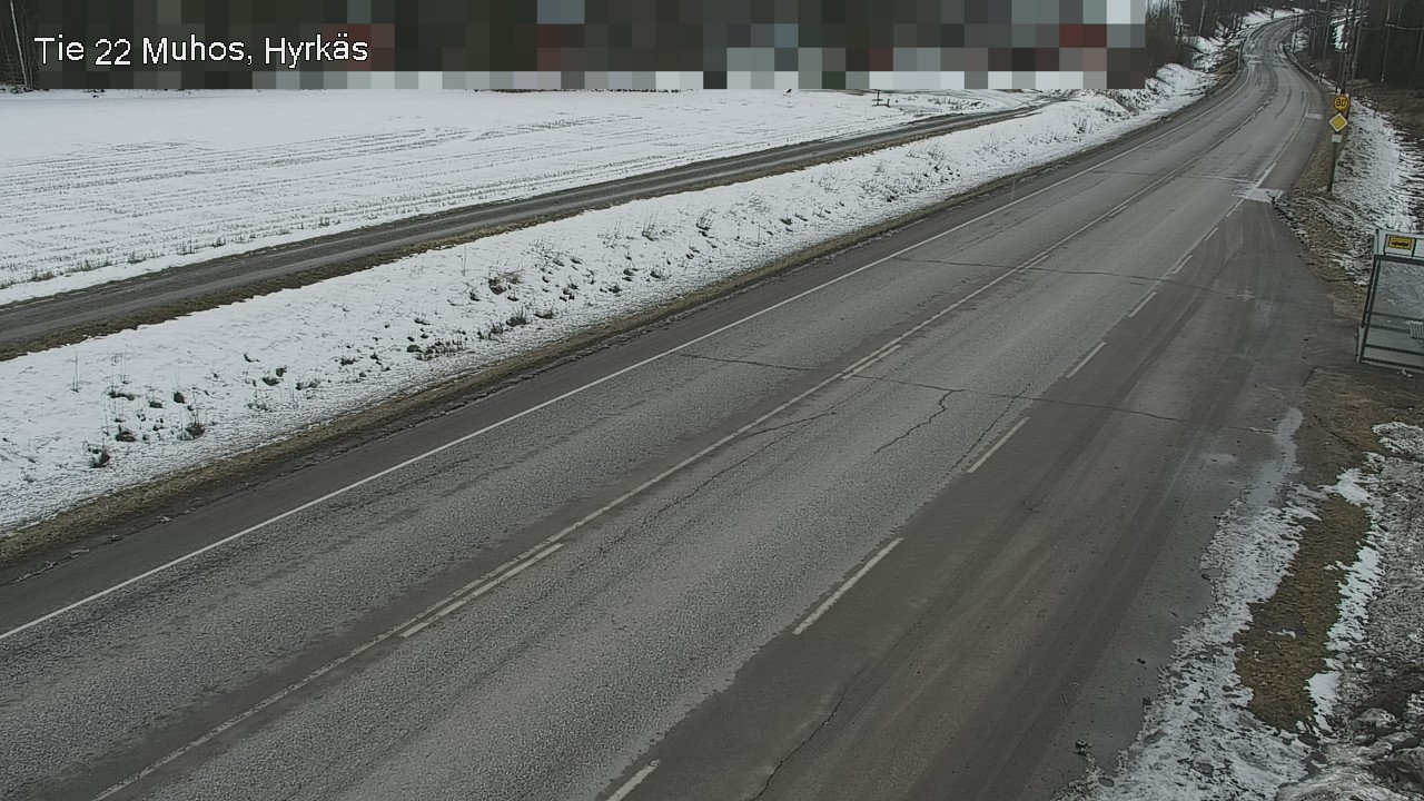 Weather Camera Image Väg 22 Muhos, Hyrkäs, Muhos, Pohjois-Pohjanmaa
