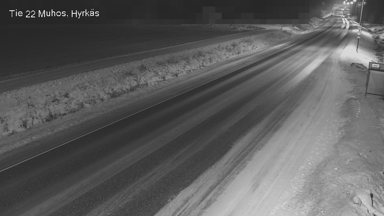 Weather Camera Image Väg 22 Muhos, Hyrkäs, Muhos, Pohjois-Pohjanmaa