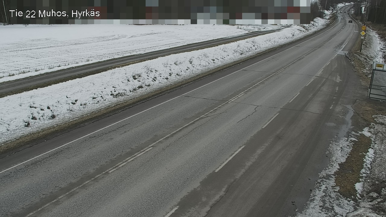 Weather Camera Image Väg 22 Muhos, Hyrkäs, Muhos, Pohjois-Pohjanmaa