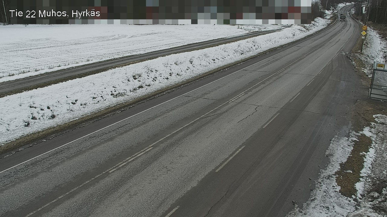 Weather Camera Image Väg 22 Muhos, Hyrkäs, Muhos, Pohjois-Pohjanmaa