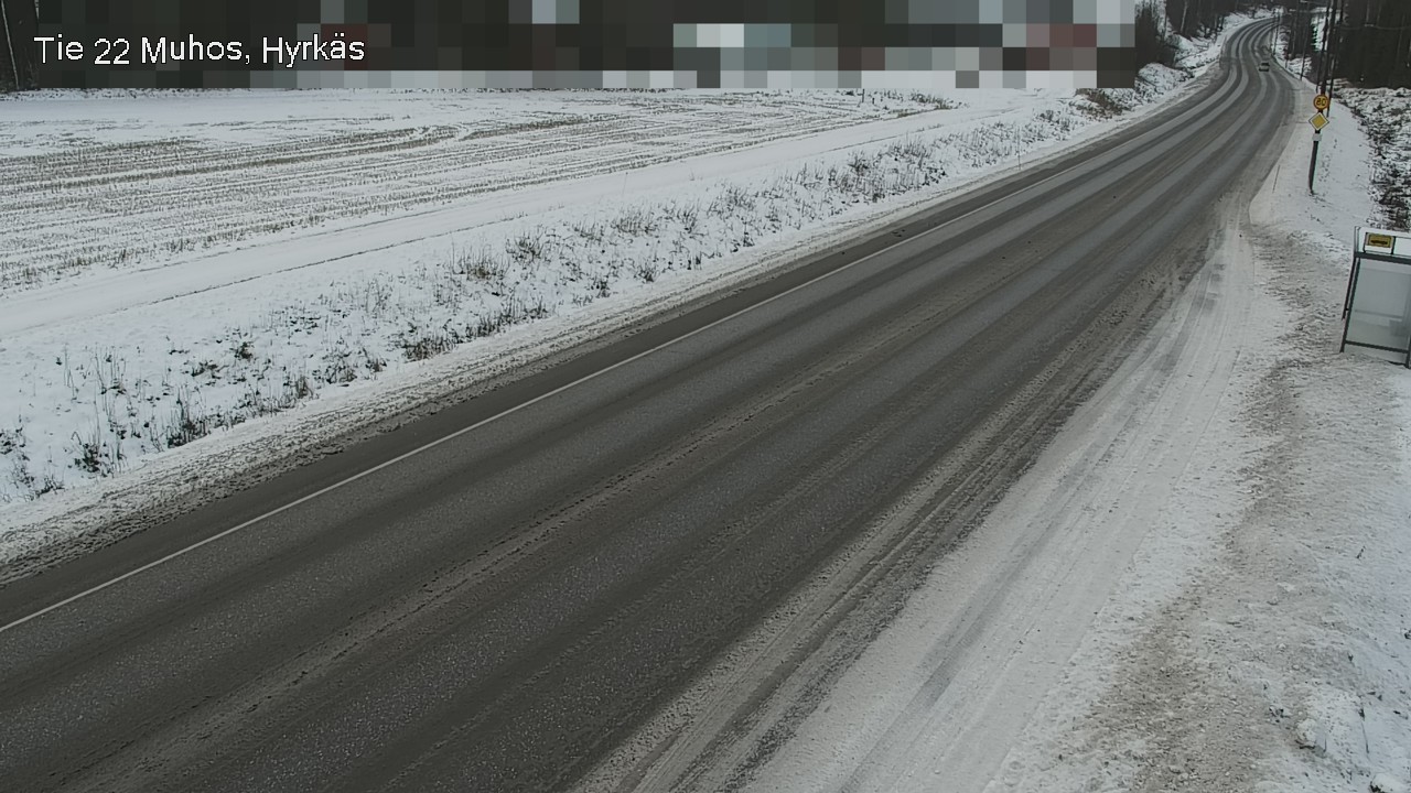 Weather Camera Image Väg 22 Muhos, Hyrkäs, Muhos, Pohjois-Pohjanmaa